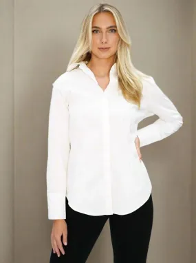 Organic Stretch Cotton Classic Tailored White Shirt - The Reade