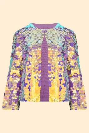 PENNY SEQUIN JACKET - ORCHID