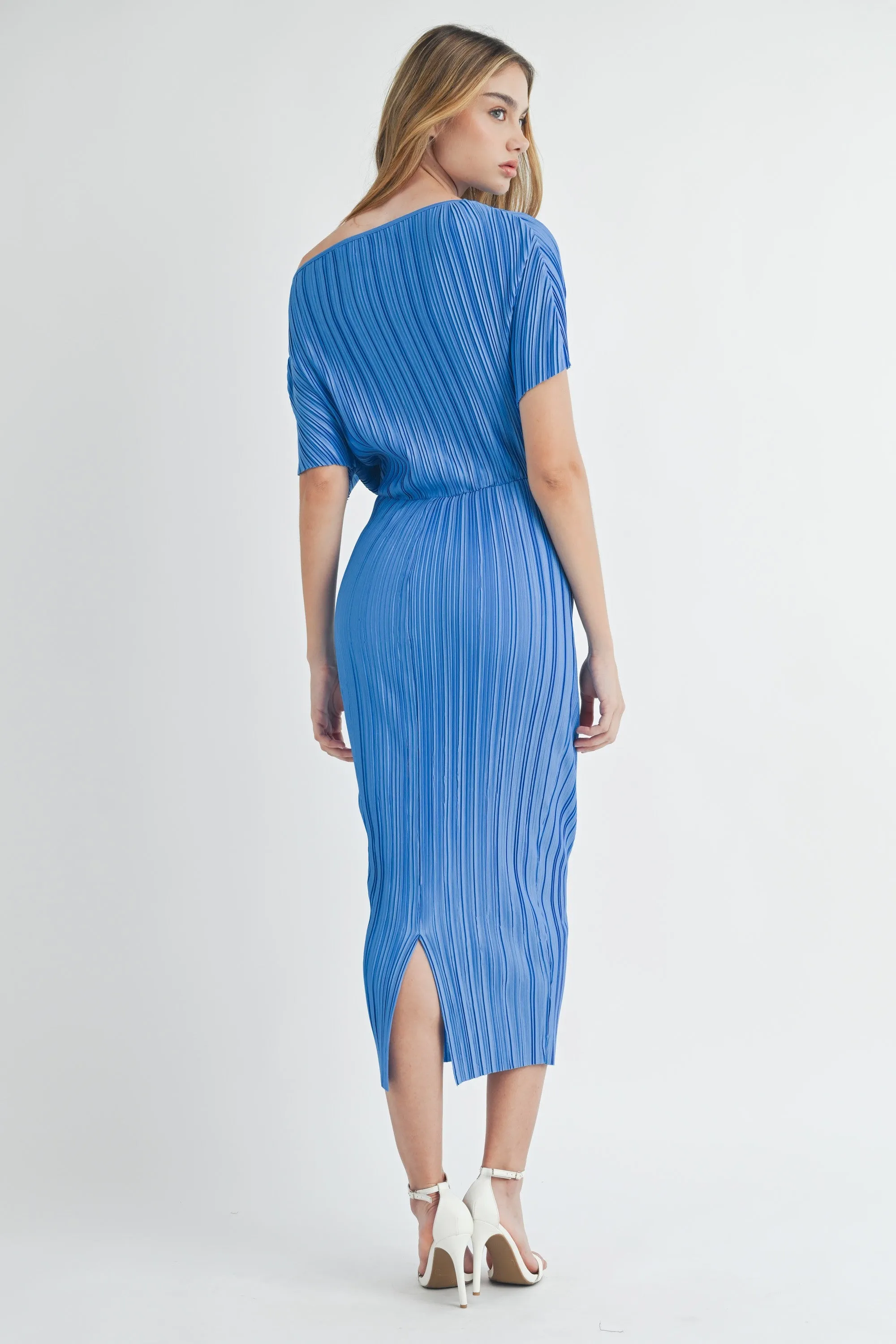 Pleated Midi Dress