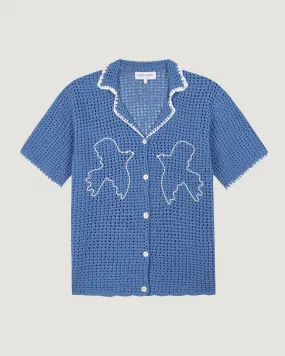 "Birds" souchier crochet shirt