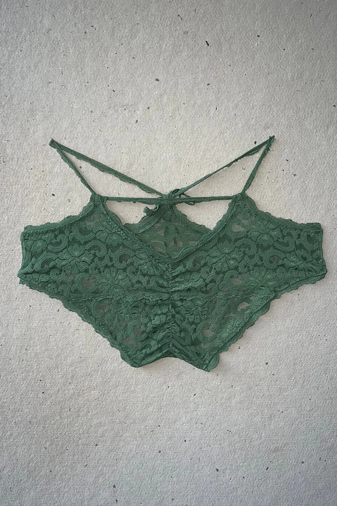 READY TO SHIP Rosin Panty in Vintage Green Surplus Lace (Size L)