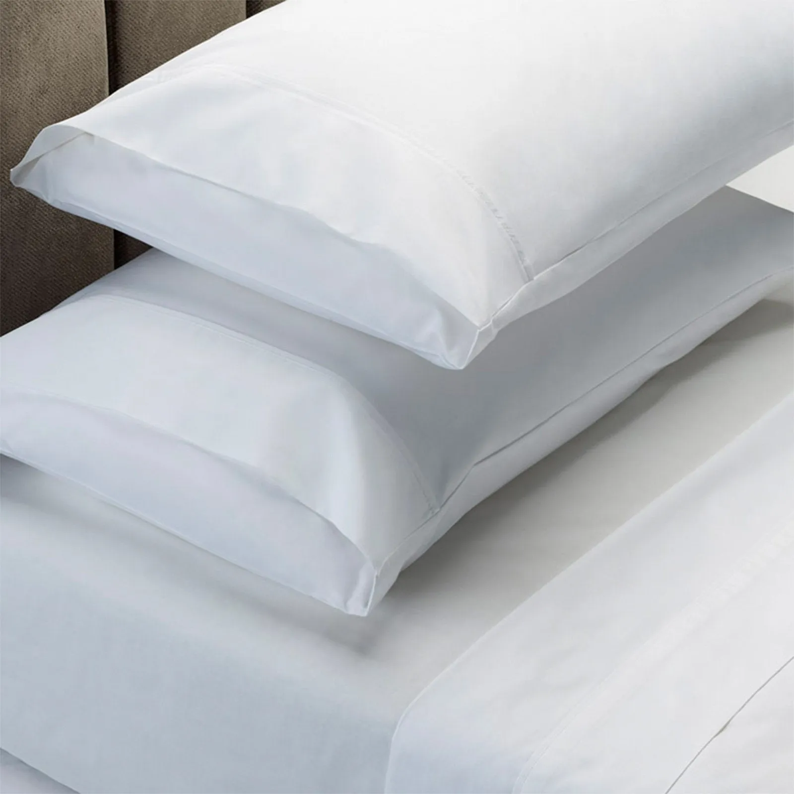 Royal Comfort 4 Piece 1500TC Sheet Set And Goose Feather Down Pillows 2 Pack Set Double White