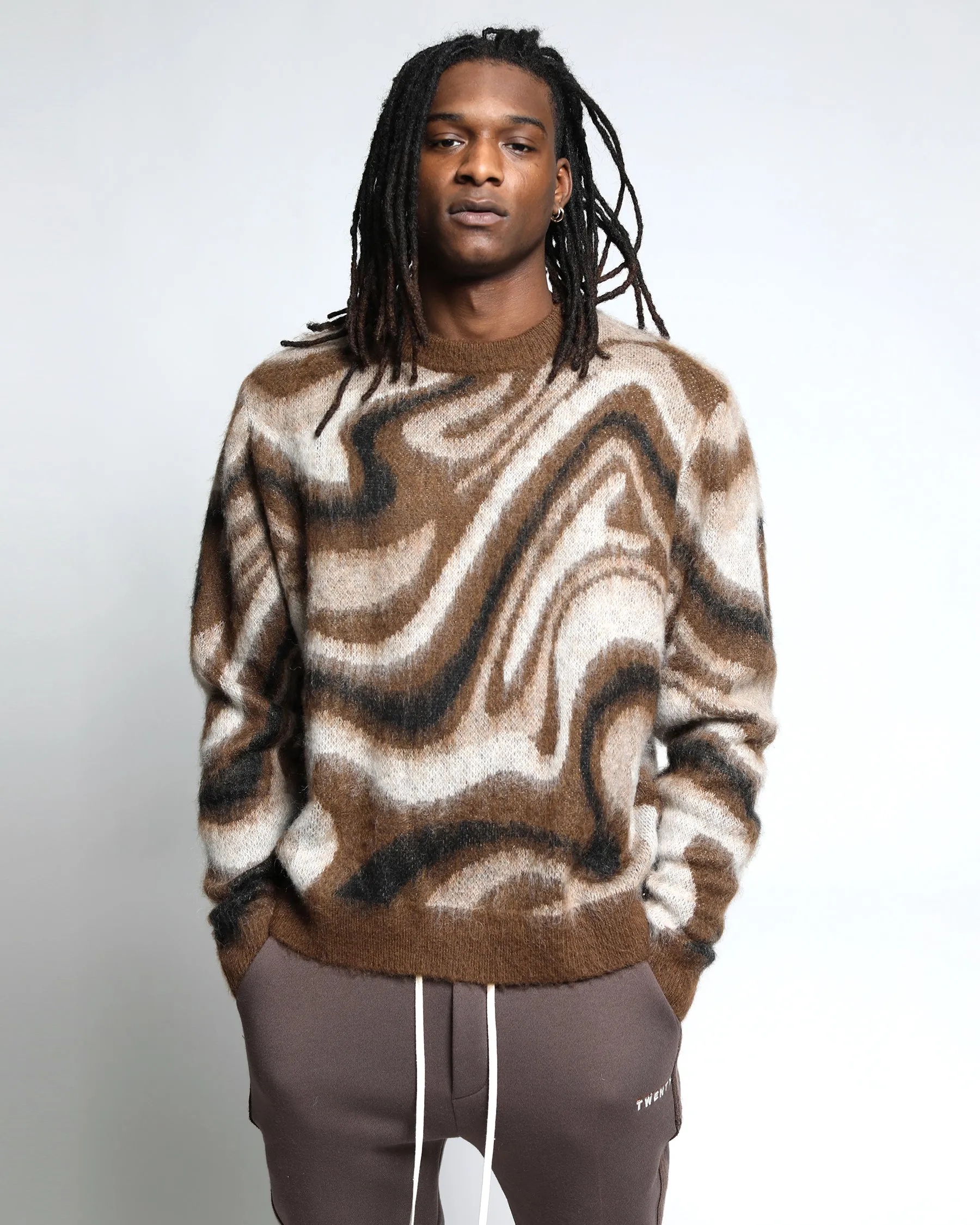 Spectrum Swirl Mohair Sweater Pullover