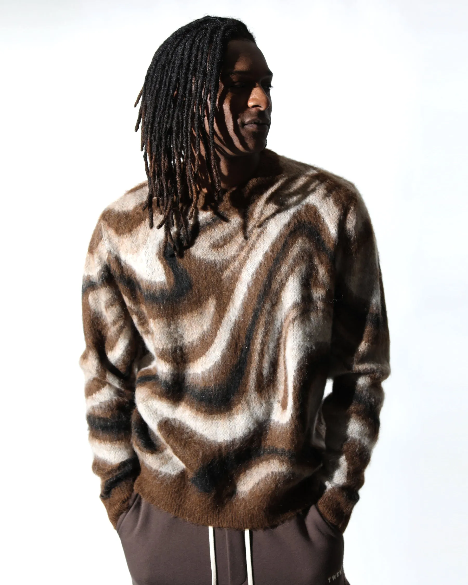 Spectrum Swirl Mohair Sweater Pullover