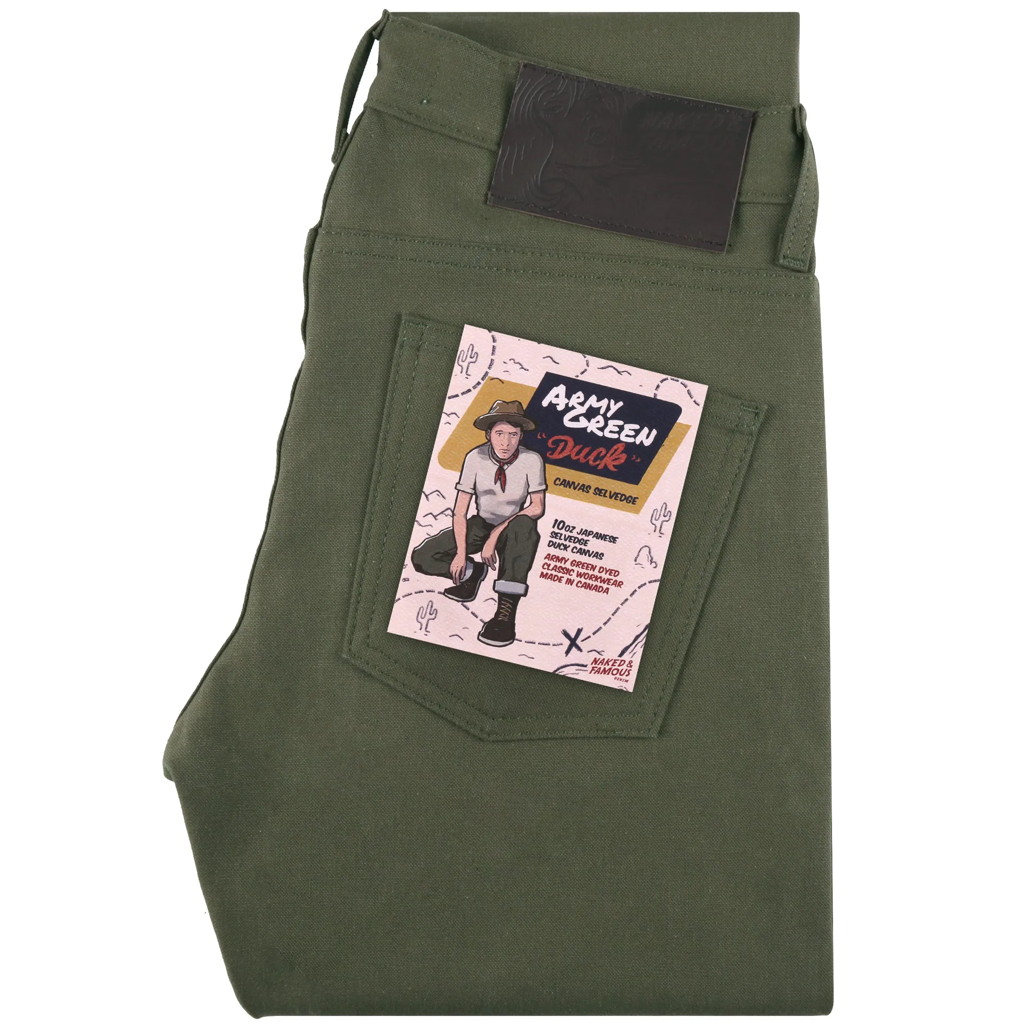 Super Guy - Army Green Duck Selvedge