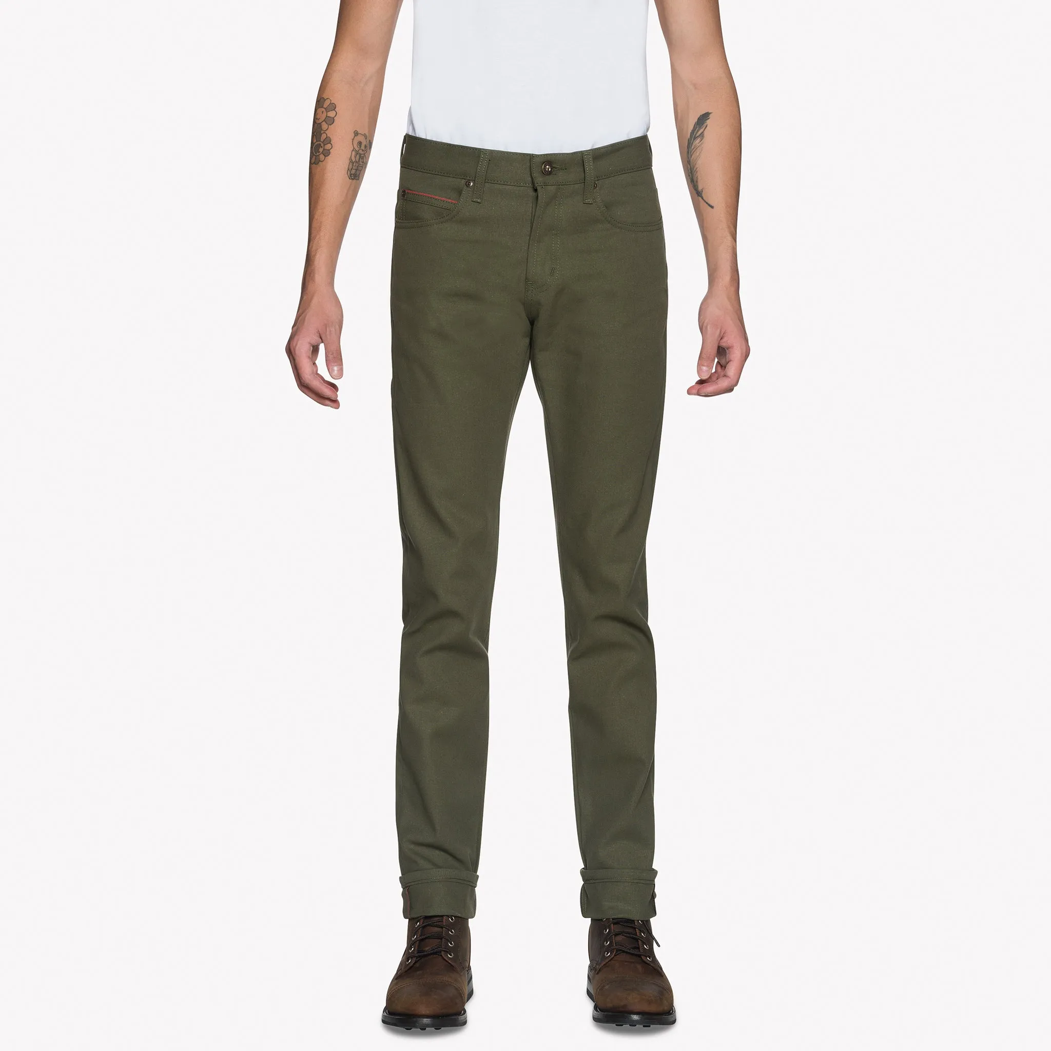 Super Guy - Army Green Duck Selvedge