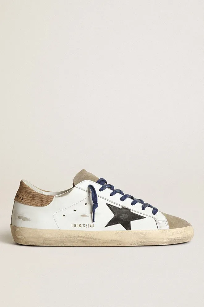 SUPER-STAR LEATHER UPPER SUEDE TOE AND TEJUS PRINT NABUK HEEL