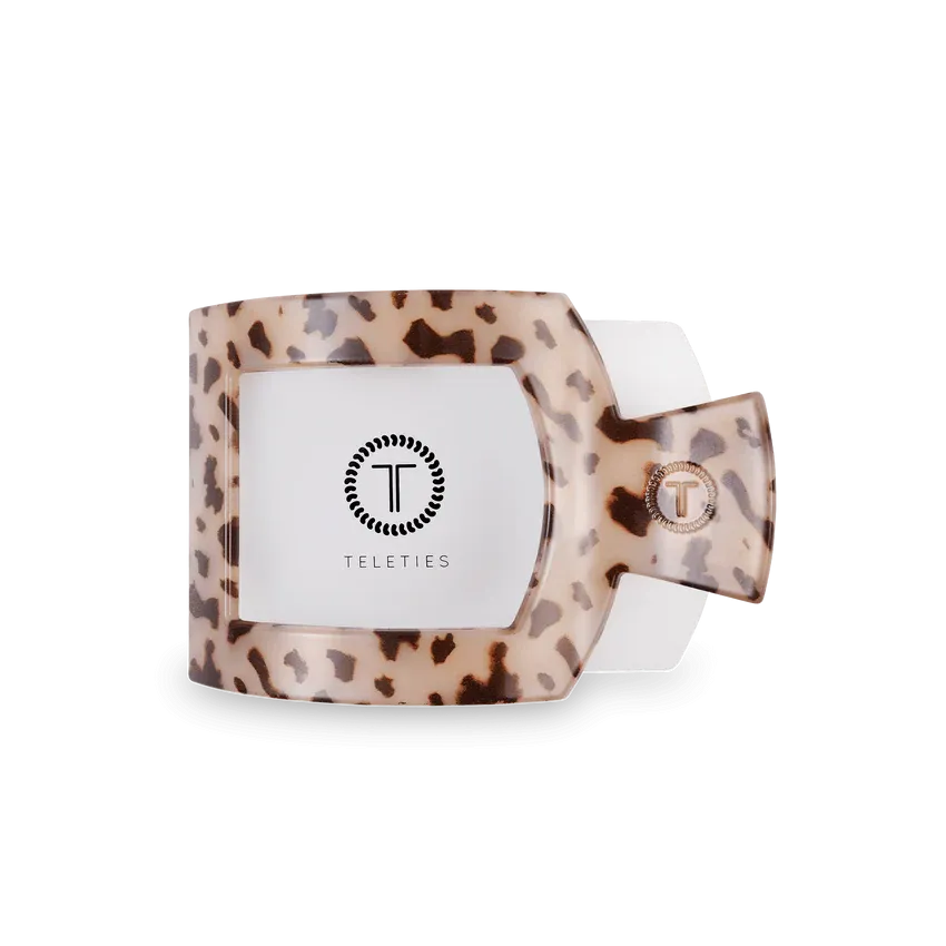 TELETIES - Blonde Tortoise Medium Flat Square Clip