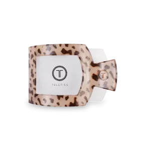 TELETIES - Blonde Tortoise Medium Flat Square Clip