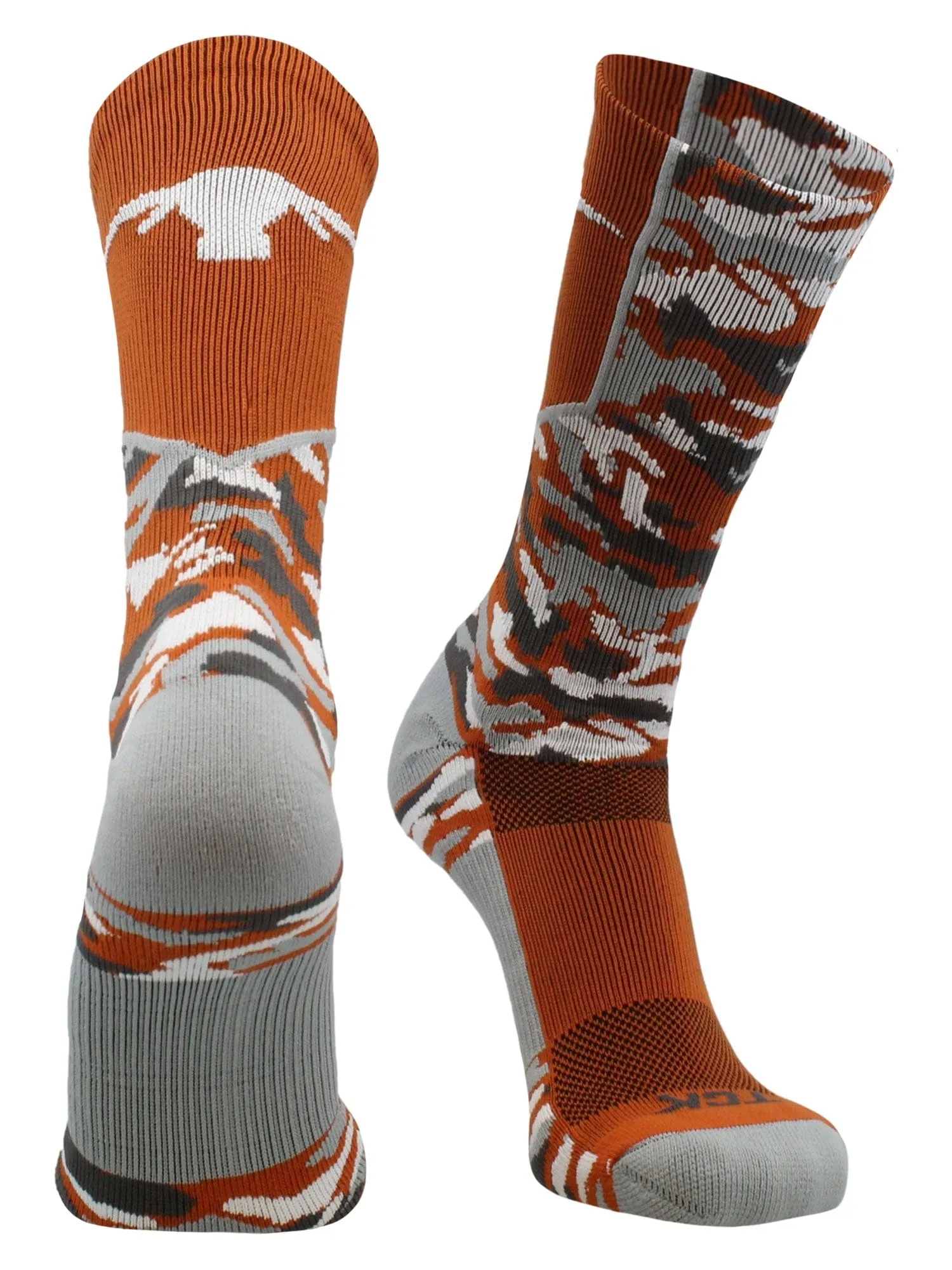 Texas Longhorns Woodland Camo Crew Socks