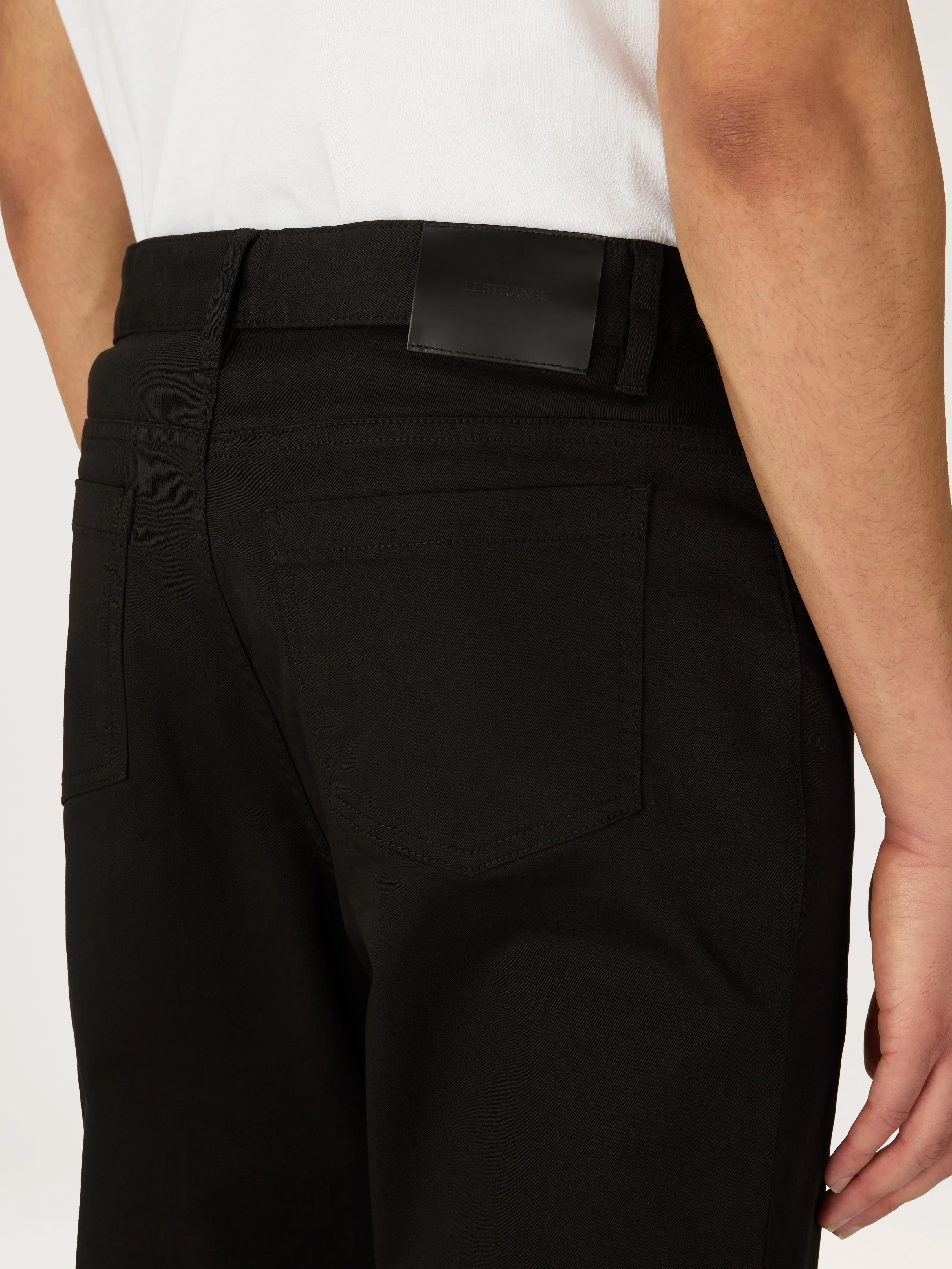 The Five Pocket Trouser || Black | Stretch Cotton