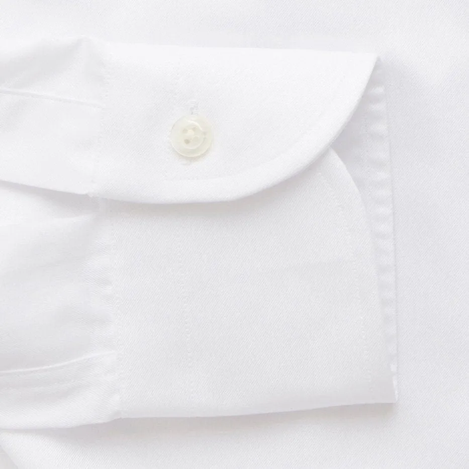 The White Fine Twill Spread Dress Shirt