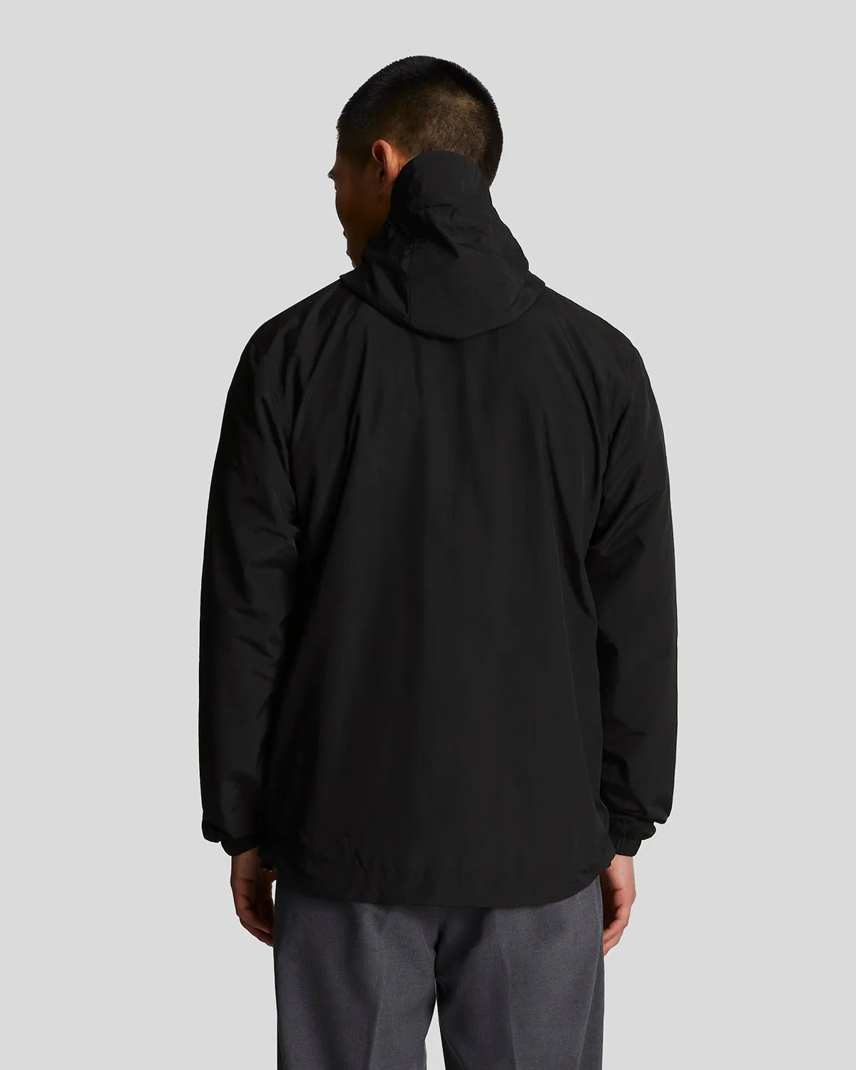 Tonal Eagle Zip Through Hooded Jacket