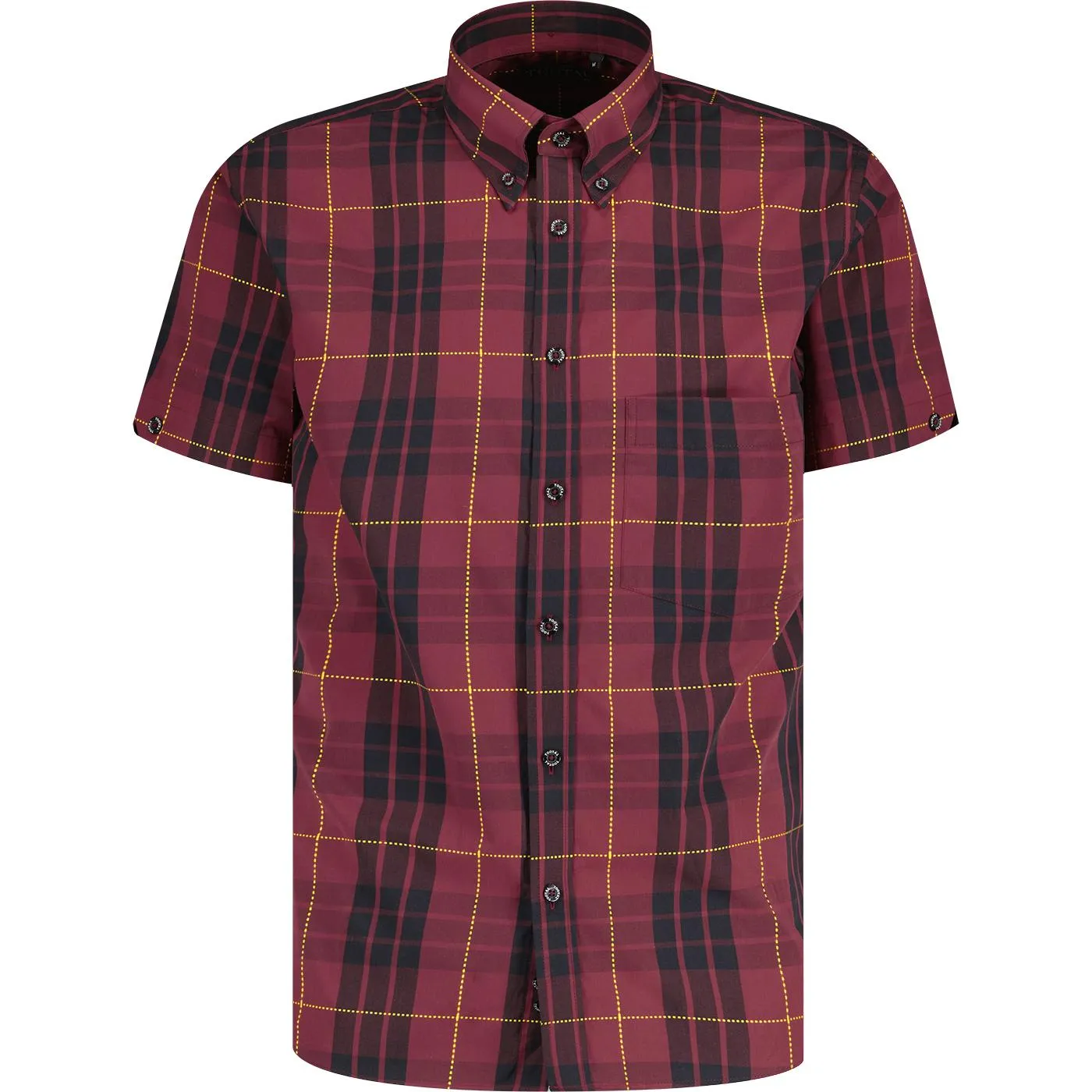 Tootal Stitch Check Shirt Oxblood