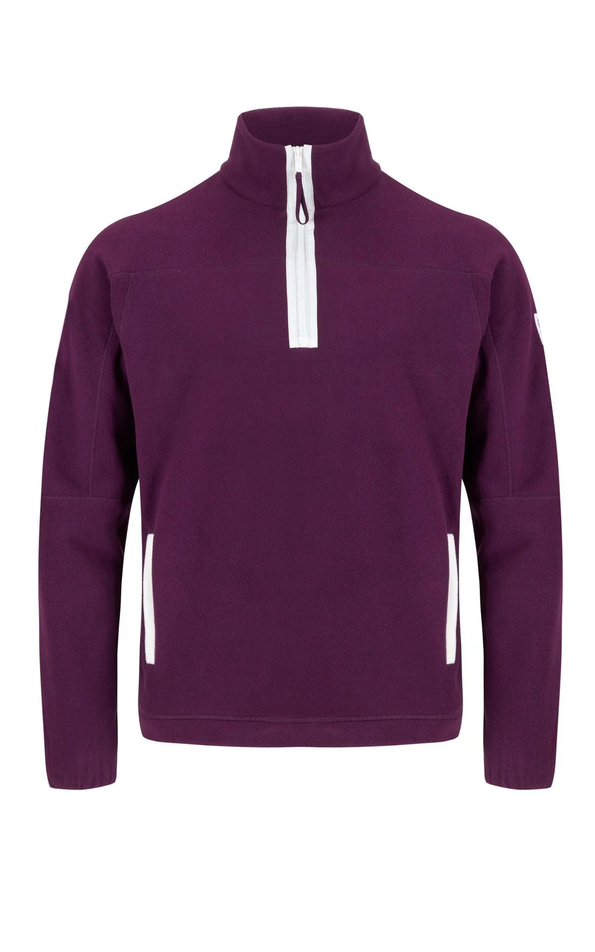 Cozy Unisex Sangria Half-Zip Polar Fleece Pullover