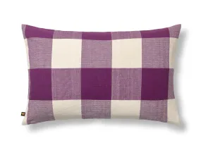 Viking Sofa Cushion Aubergine Natural Checkered