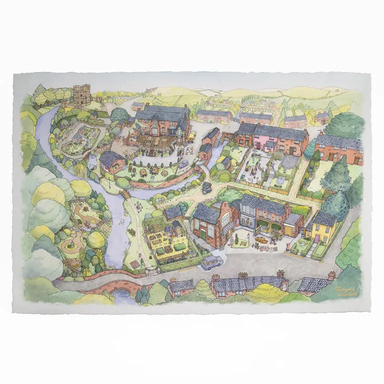 Fine Art Print of Village Map from Untitled Goose Game