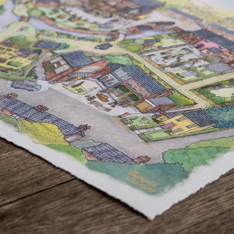 Fine Art Print of Village Map from Untitled Goose Game