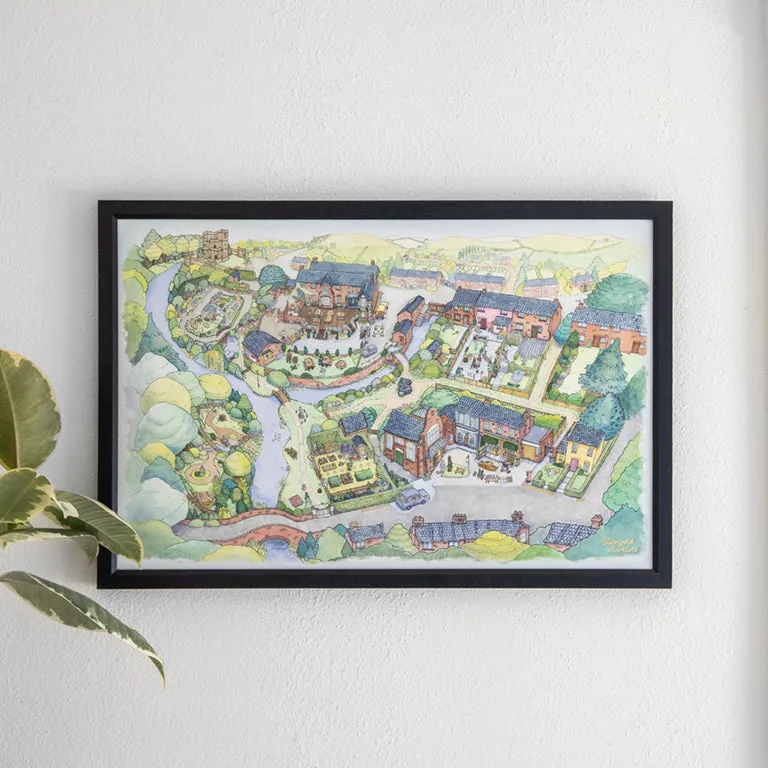 Fine Art Print of Village Map from Untitled Goose Game