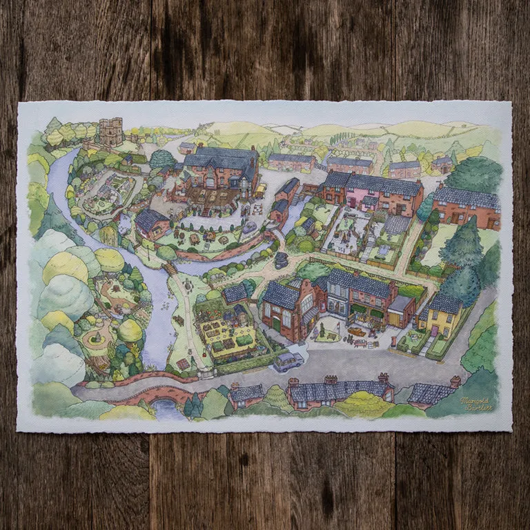 Fine Art Print of Village Map from Untitled Goose Game