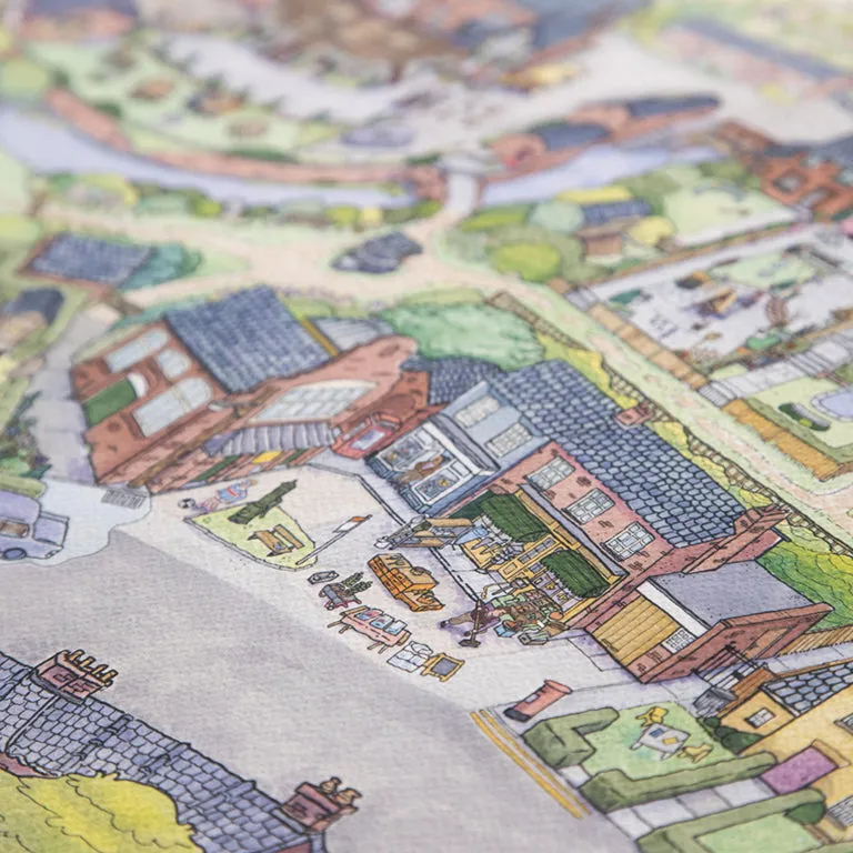 Fine Art Print of Village Map from Untitled Goose Game