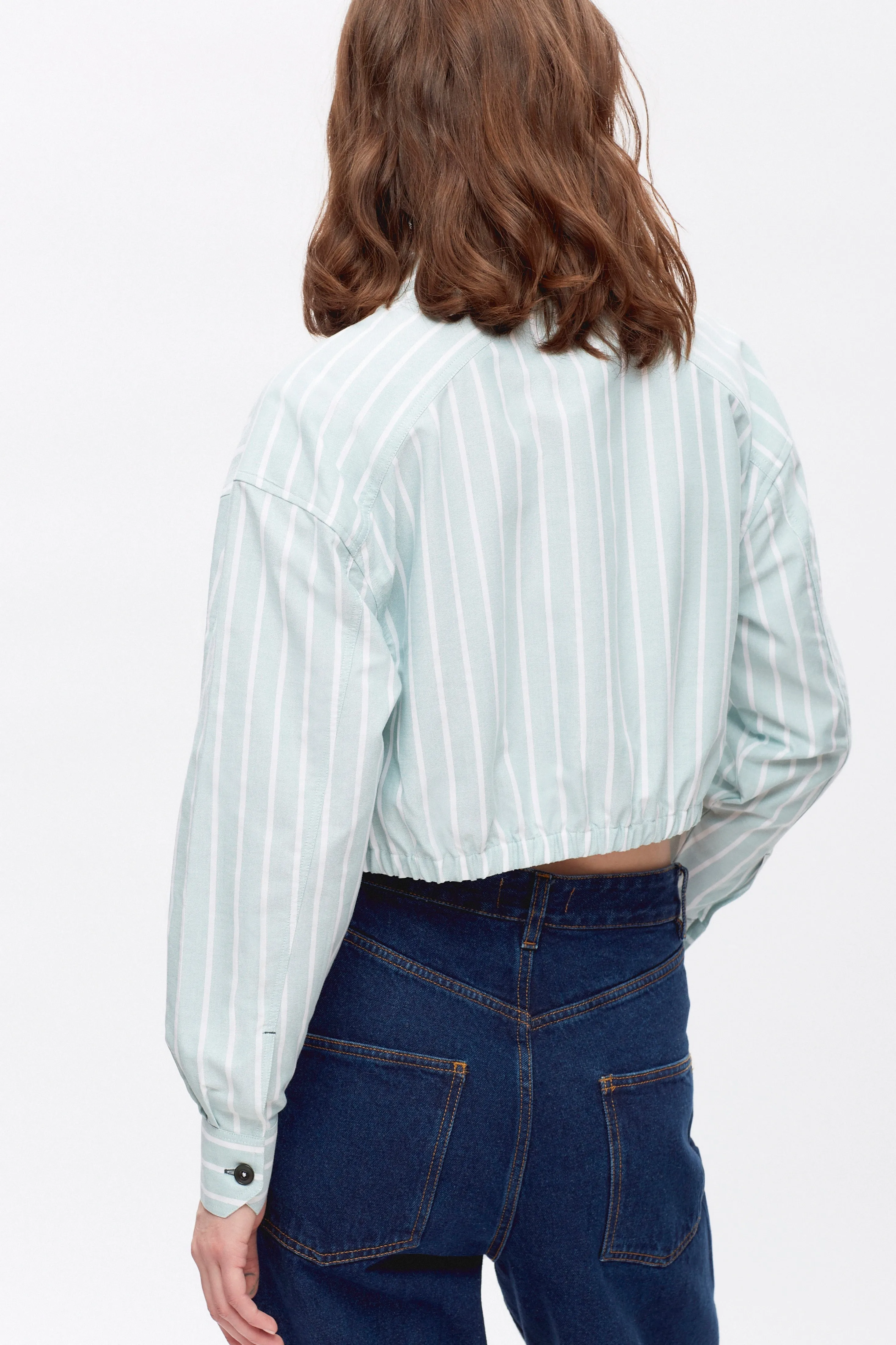 Women's Zeina Shirt in Silver Pine Stripe